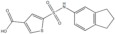 5-(2,3-dihydro-1H-inden-5-ylsulfamoyl)thiophene-3-carboxylic acid Struktur