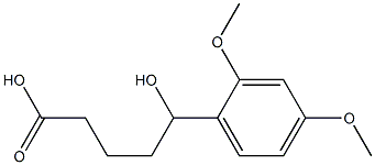 5-(2,4-dimethoxyphenyl)-5-hydroxypentanoic acid Struktur