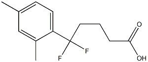 5-(2,4-dimethylphenyl)-5,5-difluoropentanoic acid Struktur