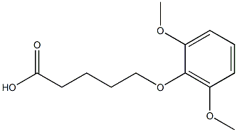 5-(2,6-dimethoxyphenoxy)pentanoic acid Struktur