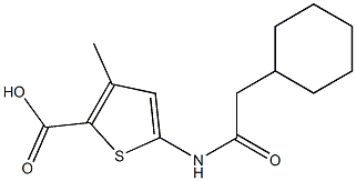 5-(2-cyclohexylacetamido)-3-methylthiophene-2-carboxylic acid Struktur