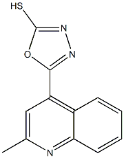 5-(2-methylquinolin-4-yl)-1,3,4-oxadiazole-2-thiol Struktur