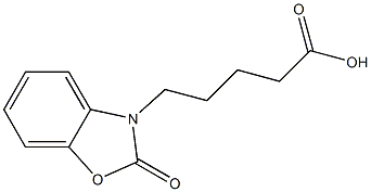 5-(2-oxo-2,3-dihydro-1,3-benzoxazol-3-yl)pentanoic acid Struktur