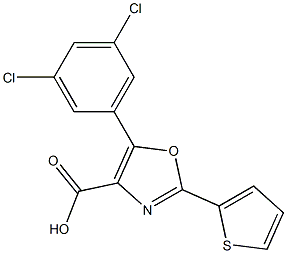 5-(3,5-dichlorophenyl)-2-(thiophen-2-yl)-1,3-oxazole-4-carboxylic acid Struktur