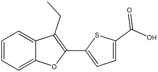 5-(3-ethyl-1-benzofuran-2-yl)thiophene-2-carboxylic acid Struktur