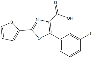 5-(3-iodophenyl)-2-(thiophen-2-yl)-1,3-oxazole-4-carboxylic acid Struktur