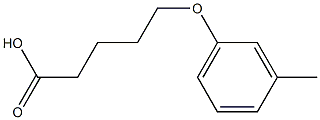 5-(3-methylphenoxy)pentanoic acid Struktur