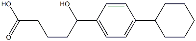 5-(4-cyclohexylphenyl)-5-hydroxypentanoic acid Struktur