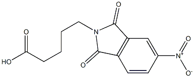 5-(5-nitro-1,3-dioxo-2,3-dihydro-1H-isoindol-2-yl)pentanoic acid Struktur