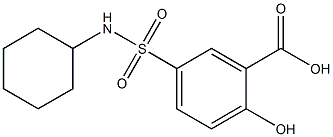 5-(cyclohexylsulfamoyl)-2-hydroxybenzoic acid Struktur