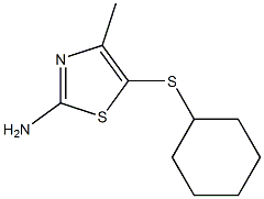 5-(cyclohexylsulfanyl)-4-methyl-1,3-thiazol-2-amine Struktur