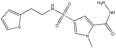 5-(hydrazinocarbonyl)-1-methyl-N-(2-thien-2-ylethyl)-1H-pyrrole-3-sulfonamide Struktur