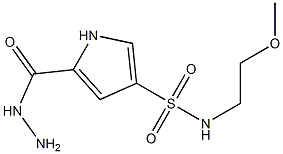 5-(hydrazinocarbonyl)-N-(2-methoxyethyl)-1H-pyrrole-3-sulfonamide Struktur