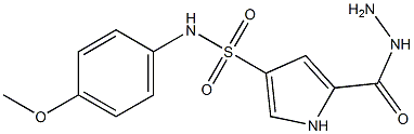 5-(hydrazinocarbonyl)-N-(4-methoxyphenyl)-1H-pyrrole-3-sulfonamide Struktur