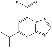 5-(propan-2-yl)-[1,2,4]triazolo[1,5-a]pyrimidine-7-carboxylic acid Struktur