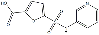 5-(pyridin-3-ylsulfamoyl)furan-2-carboxylic acid Struktur