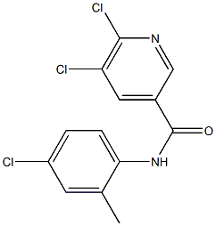 5,6-dichloro-N-(4-chloro-2-methylphenyl)pyridine-3-carboxamide Struktur