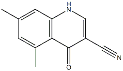 5,7-dimethyl-4-oxo-1,4-dihydroquinoline-3-carbonitrile Struktur