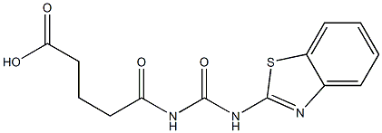 5-[(1,3-benzothiazol-2-ylcarbamoyl)amino]-5-oxopentanoic acid Struktur