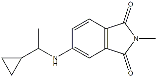 5-[(1-cyclopropylethyl)amino]-2-methyl-2,3-dihydro-1H-isoindole-1,3-dione Struktur