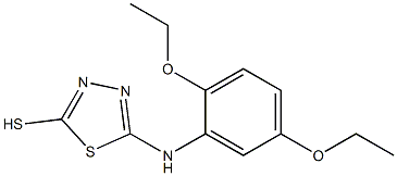 5-[(2,5-diethoxyphenyl)amino]-1,3,4-thiadiazole-2-thiol Struktur