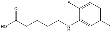 5-[(2-fluoro-5-methylphenyl)amino]pentanoic acid Struktur