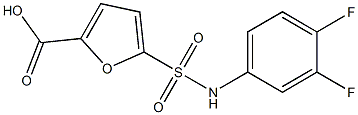 5-[(3,4-difluorophenyl)sulfamoyl]furan-2-carboxylic acid Struktur