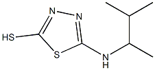 5-[(3-methylbutan-2-yl)amino]-1,3,4-thiadiazole-2-thiol Struktur