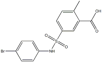 5-[(4-bromophenyl)sulfamoyl]-2-methylbenzoic acid Struktur