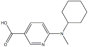 6-[cyclohexyl(methyl)amino]pyridine-3-carboxylic acid Struktur