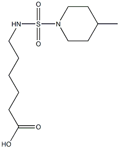 6-{[(4-methylpiperidine-1-)sulfonyl]amino}hexanoic acid Struktur