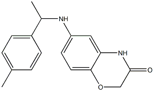 6-{[1-(4-methylphenyl)ethyl]amino}-3,4-dihydro-2H-1,4-benzoxazin-3-one Struktur