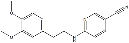 6-{[2-(3,4-dimethoxyphenyl)ethyl]amino}nicotinonitrile Struktur