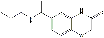 6-{1-[(2-methylpropyl)amino]ethyl}-3,4-dihydro-2H-1,4-benzoxazin-3-one Struktur