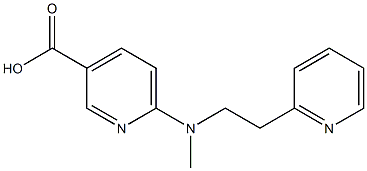 6-{methyl[2-(pyridin-2-yl)ethyl]amino}pyridine-3-carboxylic acid Struktur