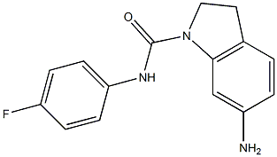 6-amino-N-(4-fluorophenyl)-2,3-dihydro-1H-indole-1-carboxamide Struktur