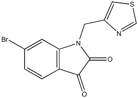 6-bromo-1-(1,3-thiazol-4-ylmethyl)-2,3-dihydro-1H-indole-2,3-dione Struktur