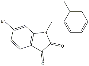 6-bromo-1-[(2-methylphenyl)methyl]-2,3-dihydro-1H-indole-2,3-dione Struktur