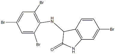 6-bromo-3-[(2,4,6-tribromophenyl)amino]-2,3-dihydro-1H-indol-2-one Struktur