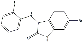 6-bromo-3-[(2-fluorophenyl)amino]-2,3-dihydro-1H-indol-2-one Struktur