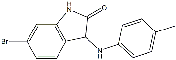 6-bromo-3-[(4-methylphenyl)amino]-2,3-dihydro-1H-indol-2-one Struktur