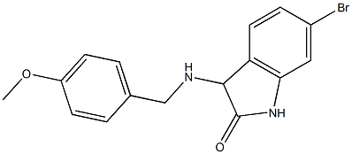 6-bromo-3-{[(4-methoxyphenyl)methyl]amino}-2,3-dihydro-1H-indol-2-one Struktur