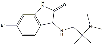 6-bromo-3-{[2-(dimethylamino)-2-methylpropyl]amino}-2,3-dihydro-1H-indol-2-one Struktur