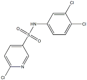 6-chloro-N-(3,4-dichlorophenyl)pyridine-3-sulfonamide Struktur