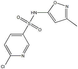 6-chloro-N-(3-methyl-1,2-oxazol-5-yl)pyridine-3-sulfonamide Struktur