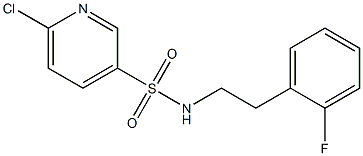 6-chloro-N-[2-(2-fluorophenyl)ethyl]pyridine-3-sulfonamide Struktur