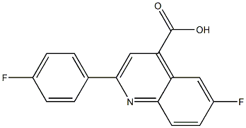 6-fluoro-2-(4-fluorophenyl)quinoline-4-carboxylic acid Struktur