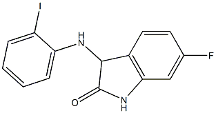 6-fluoro-3-[(2-iodophenyl)amino]-2,3-dihydro-1H-indol-2-one Struktur