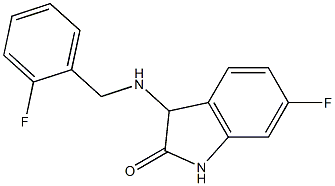 6-fluoro-3-{[(2-fluorophenyl)methyl]amino}-2,3-dihydro-1H-indol-2-one Struktur