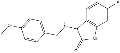 6-fluoro-3-{[(4-methoxyphenyl)methyl]amino}-2,3-dihydro-1H-indol-2-one Struktur